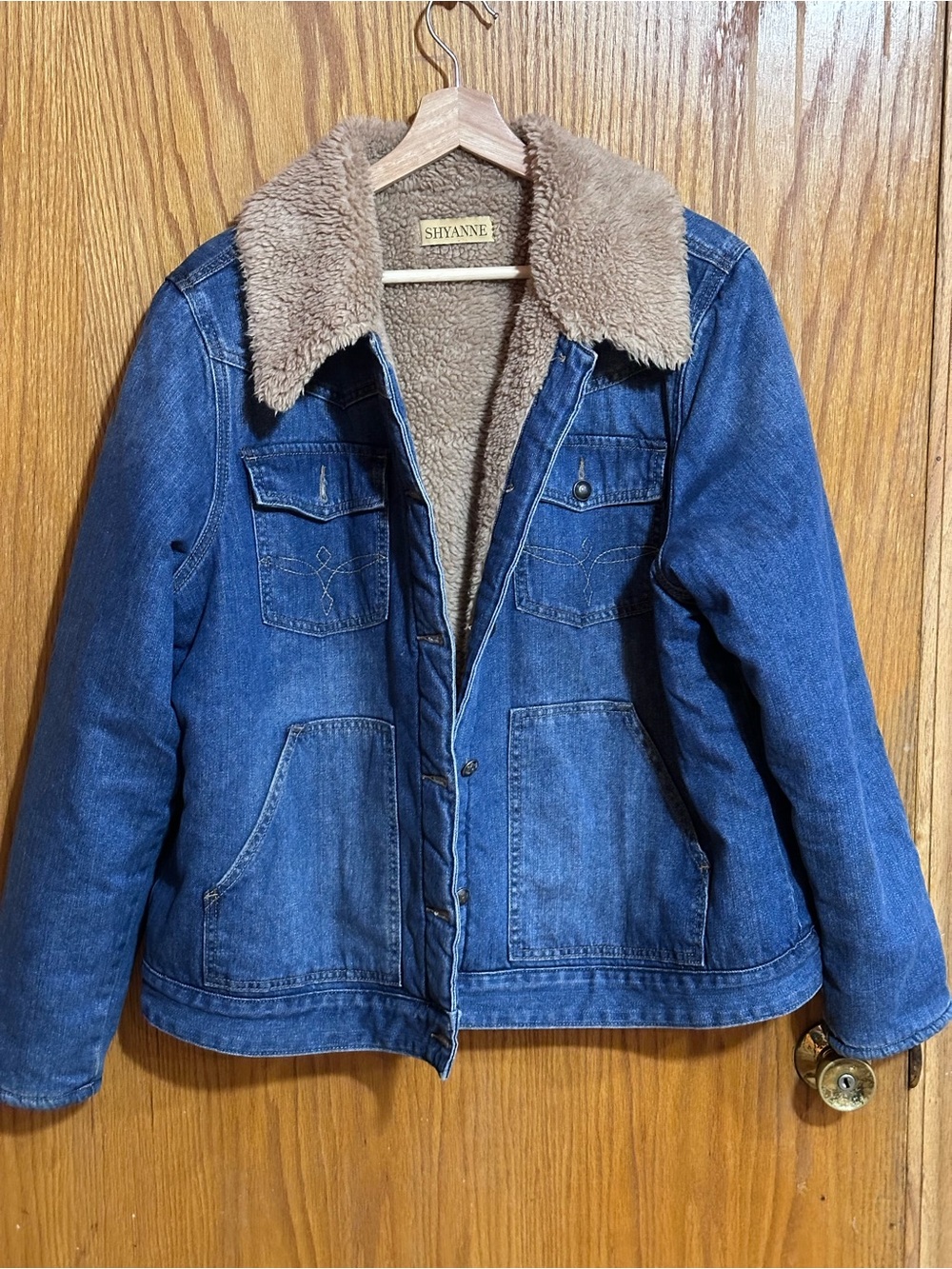 Shyanne Tan Sherpa Jacket western country sz xl